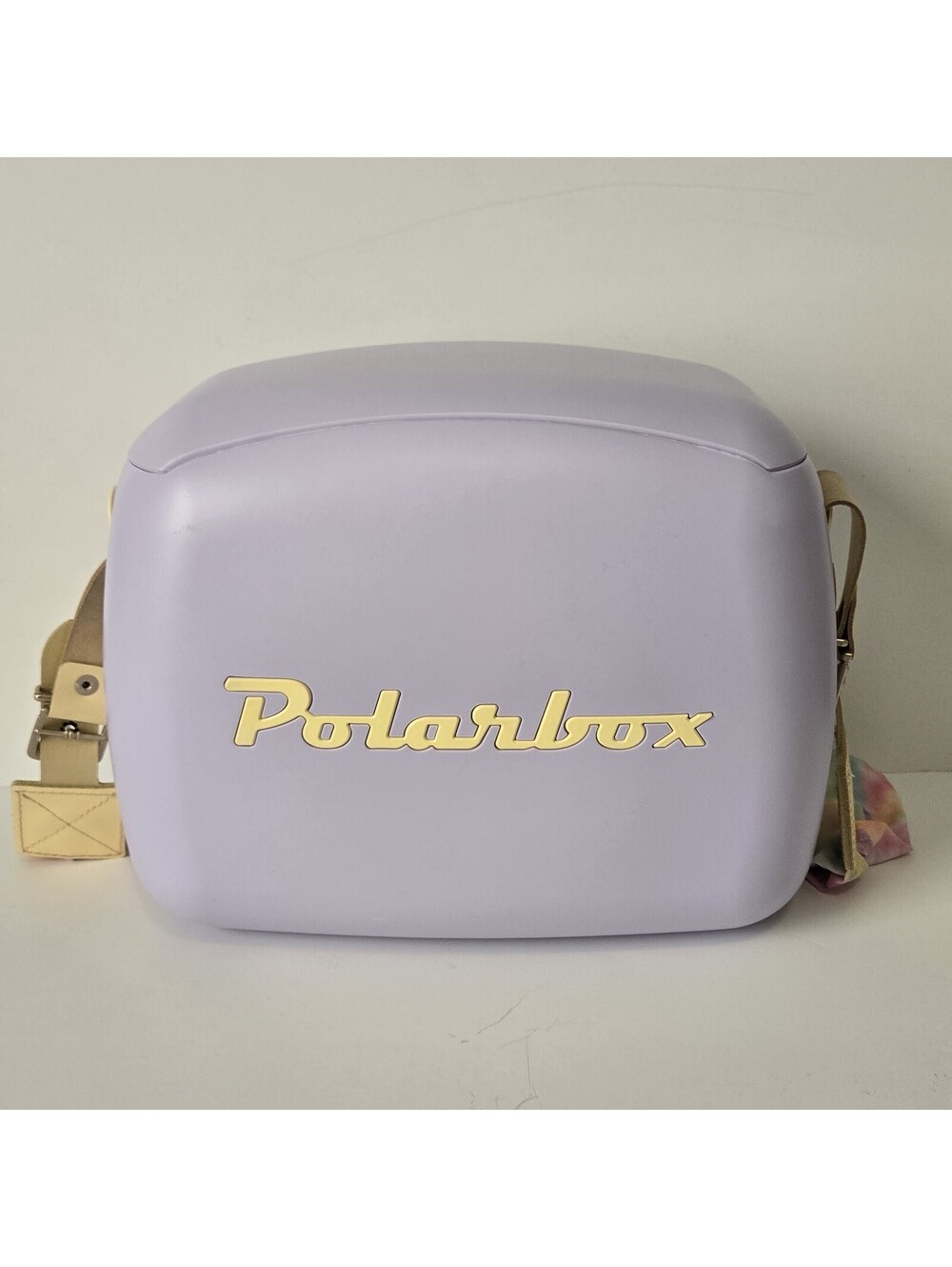 Polarbox Retro Design Small Portable Cooler Lilac & Yellow 6 Quart w/ Strap